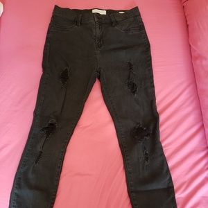 Distressed / ripped Black Pacsun Jeans / Jeggings